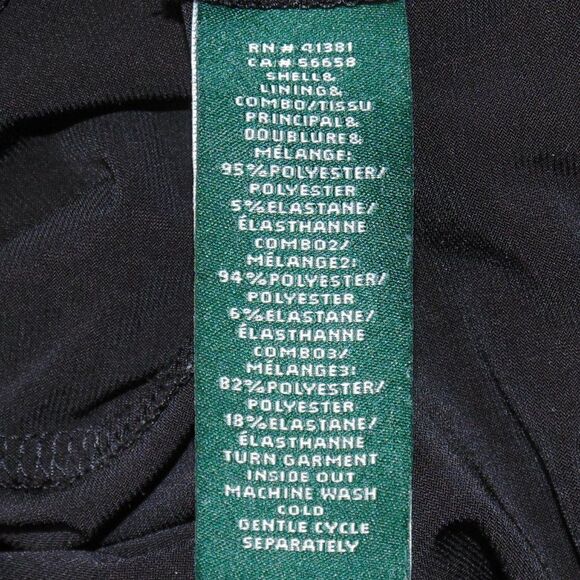 LRL Dress, 4, Black/White, Mesh/Illusion Neckline, Sleeveless, Career/Workwear - Picture 15 of 16